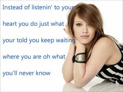 Why Not-Hilary Duff w/lyrics