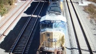 preview picture of video 'Top View of CSX Freight Train'