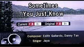 SOMETIMES YOU JUST KNOW JAYA🎵 Karaoke Version🎵