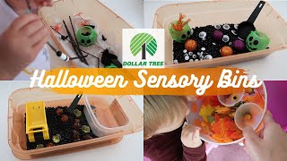 EASY & AFFORDABLE SENSORY BINS FOR TODDLERS: 🎃🍁 Dollar Tree Halloween / Fall Rainy Day Activities