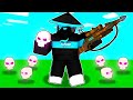 the HEADHUNTER in SKULL DROP is OP in Roblox Bedwars..