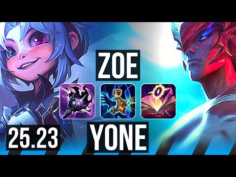 ZOE vs YONE (MID) | 15/0/12 | KR Master | 25.23