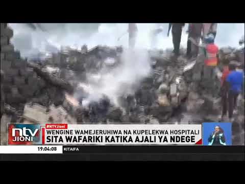 Watu 6 wafariki baada ya ndege ya shirika la AMREF kuanguka leo katika eneo la Mwihoko