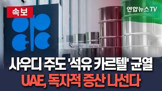 [????속보] 이란 전쟁중 '석유 카르텔' 갈라졌다…UAE, 사우디 주도 생산 쿼터서 '독립 선언'/ 연합뉴스TV(YonhapnewsTV)