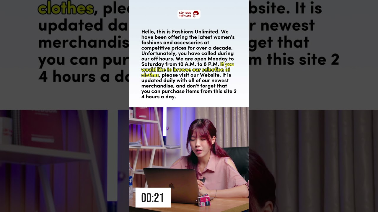 TOEIC SPEAKING - Part 1- Reading A text aloud (Phần 1) #toeicspeaking  #LuyenThiTOEIC