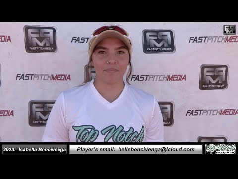 2023 Isabella Bencivenga Lefty Catcher and 1st Base Softball Skills Video - Top Notch Fastpitch