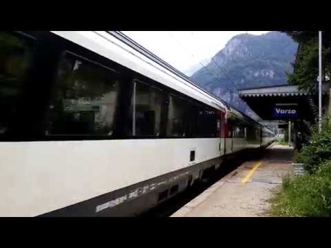 TRENO SBB SVIZZERO IN TRANSITO VELOCE A VARZO (VB) - 27 - 6 - 2015.