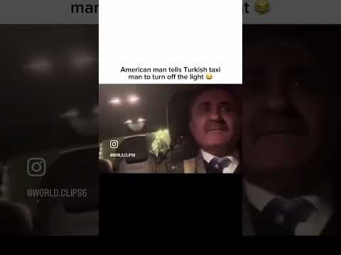 American man tells a Turkish driver to turn off the lights and this happens 😂😂😂😂 #youtubeviral
