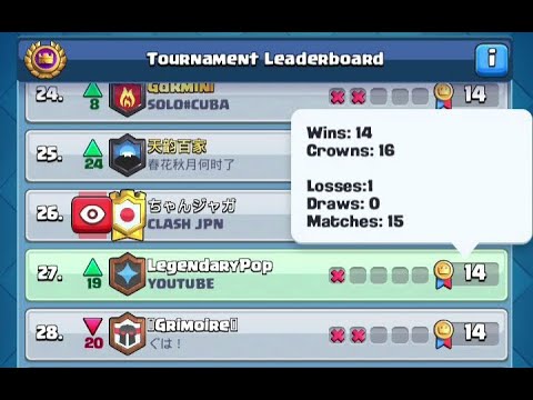 Top 50 Global Tournament with 3.0 Xbow - Live Gameplay - Clash Royale [Season 18]