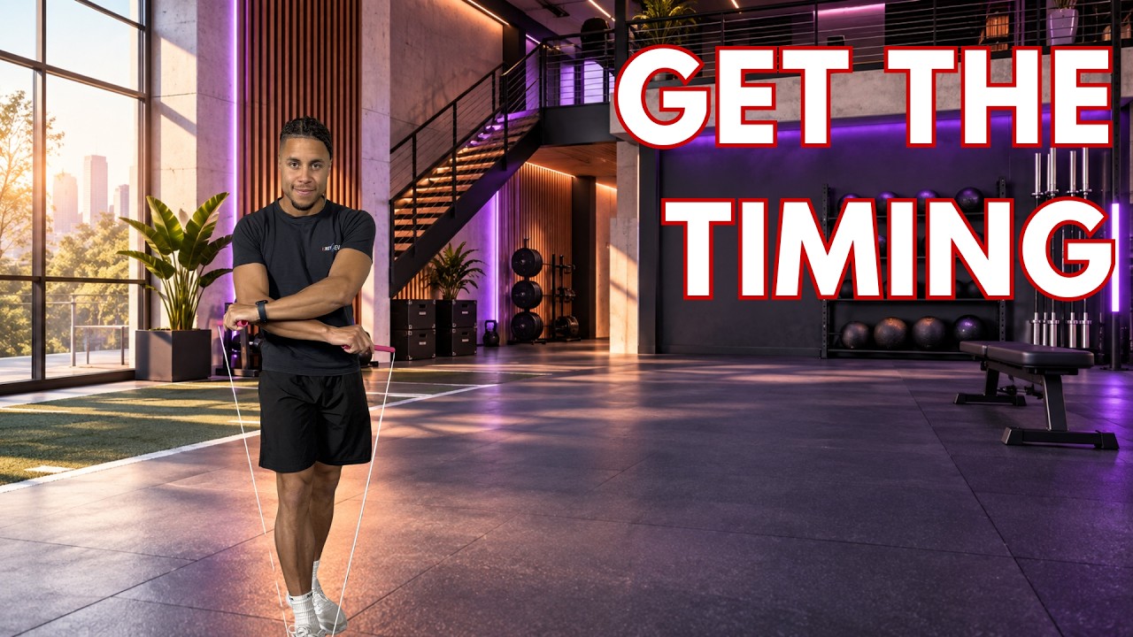 Geraldo Alken demonstrates how to perform double unders with a speed jump rope and improve timing, coordination and rope control.