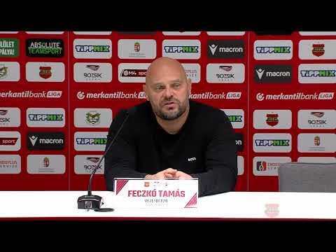 Budapest Honvéd FC - Szeged-Csanád Grosics Akadémia 0-0, Feczkó Tamás sajtótájékoztatója