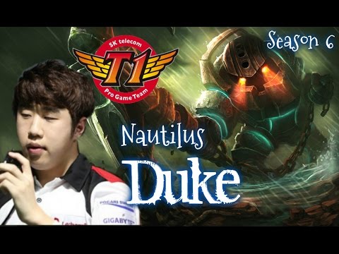 SKT T1 Duke NAUTILUS Top vs Poppy - Patch 6.3 KR | League of Legends