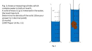 Measurement of density using a measuring cylinder