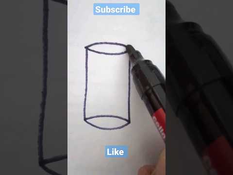 Drawing cylinder 3D #shape