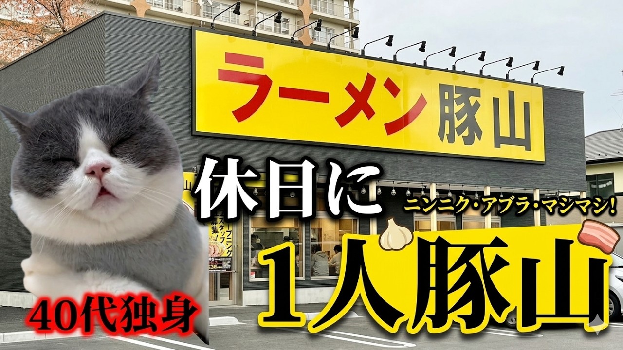 【猫ミーム】独身の休日 温泉から豚山