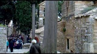 preview picture of video 'Epitaphios at Moni Kaisarianis Επιτάφιος στην Μονή Καισαριανής'