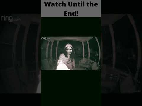 Scary Trick Or Treater Caught On Ring Doorbell #SHORTS