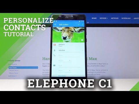 How to Personalize Contacts in ELEPHONE C1 Max - Add Photo to Contact
