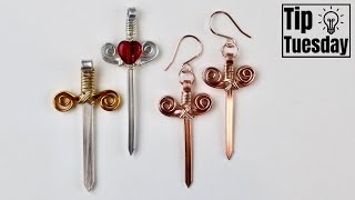 Mini Swords You Can Wear 🗡 Flat Wire Earrings and Pendants Tutorial