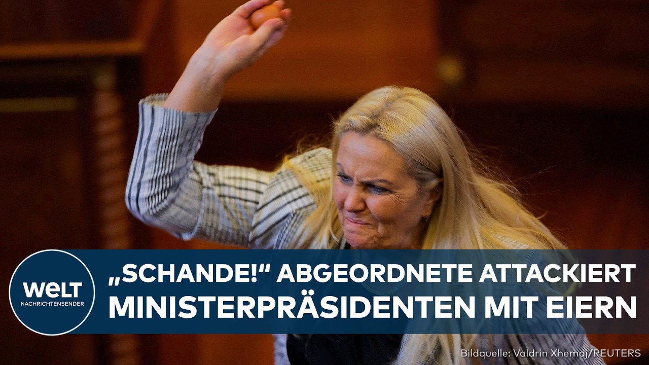 KRAWALL IN KOSOVO: Abgeordnete bewirft Ministerpräsident Kurti mit Eiern