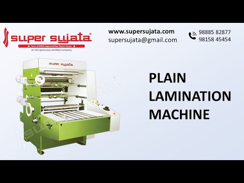 Automatic super sujata plain lamination machine