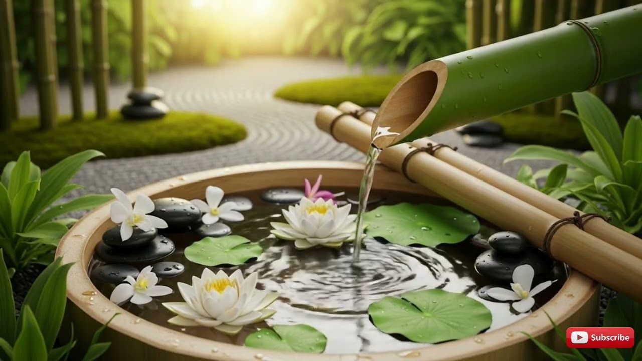 Forest Zen Vibes | Peaceful Bamboo Water & Piano Music for Deep Relaxation
