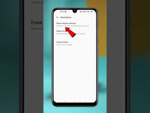 How to reset network settings | Mobile Network issue | Network Setting Restart #shorts