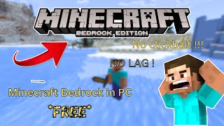 😍How to Play Minecraft Bedrock edition In PC for *FREE*✨💕|| Tutorial || Windows 10/11 | 100% working