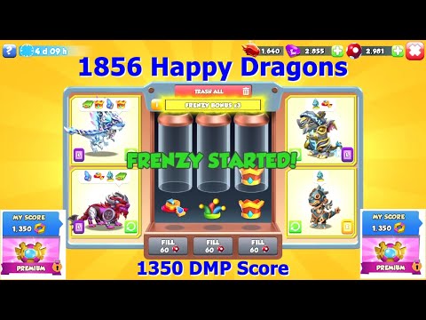 1856 Happy Dragons Poecilia delight event-Dragon Mania legends | 1350 DMP Score | DML