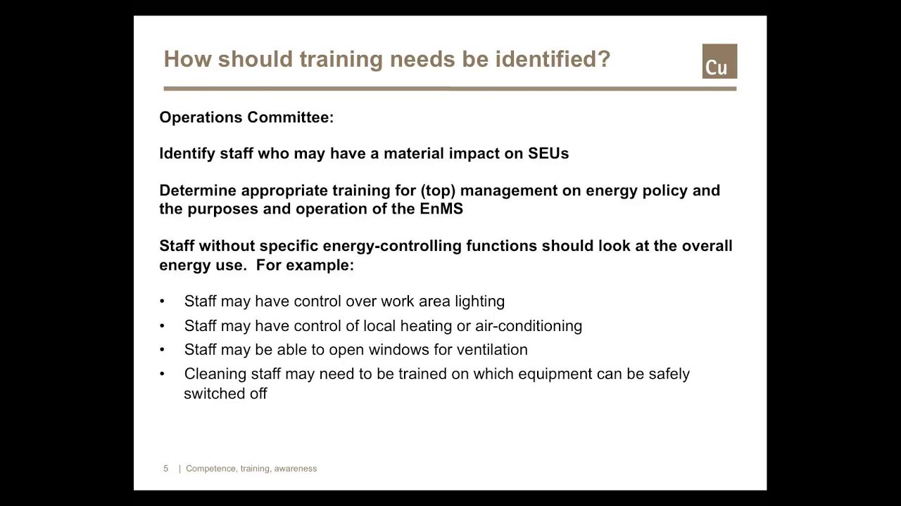 Energy Management Foundation Training - Module 37