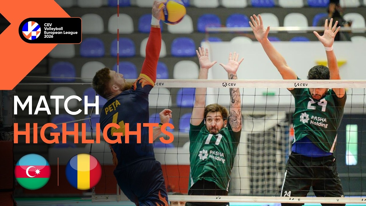 Highlights | Azerbaijan vs. Romania | CEV Volleyball European League 2026 | Men