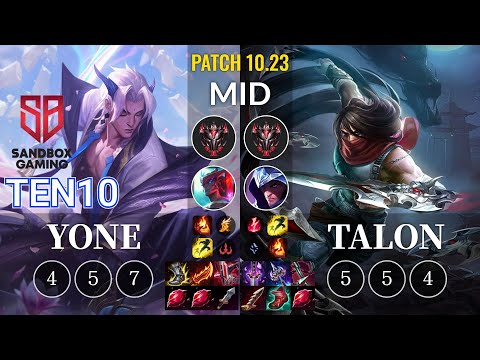 SB Ten10 Yone vs Talon Mid - KR Patch 10.23