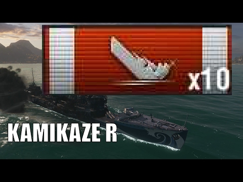 Tier V - KAMIKAZE R - ♦10 KILLS♦ [4 Devastating Strikes + 1Double Strike]    - World of Warships