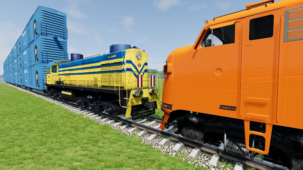 Realistic Train Crashes #19 - Beamng.Drive