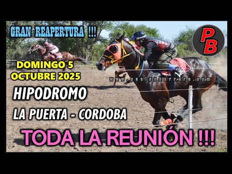 CARRERAS EN HIPODROMO MUNICIPAL LA PUERTA - CORDOBA (05/10/2025)