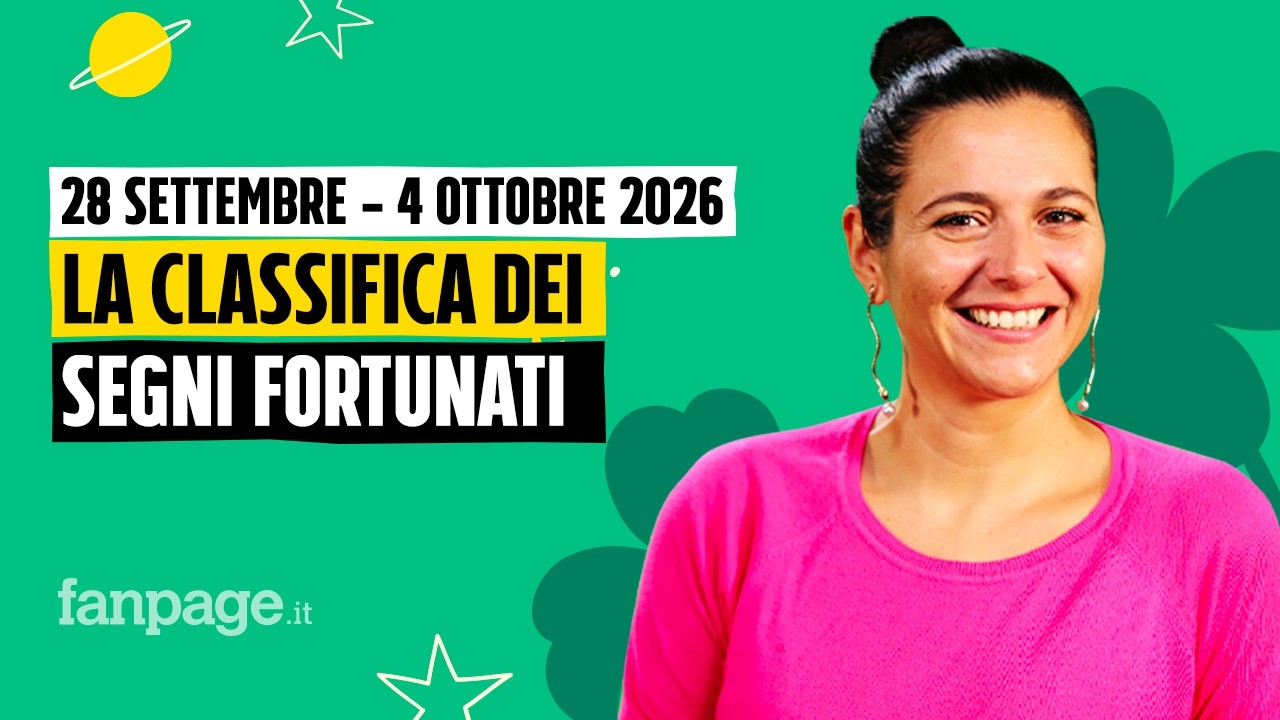 I segni più fortunati nell'oroscopo della settimana dal 28 settembre al 4 ottobre 2026, la classific
