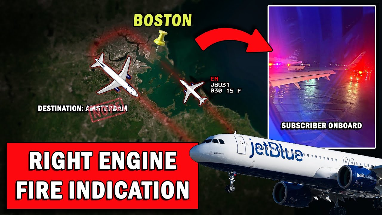 Possible RIGHT ENGINE FIRE on Jetblue | Emergency Return to Boston