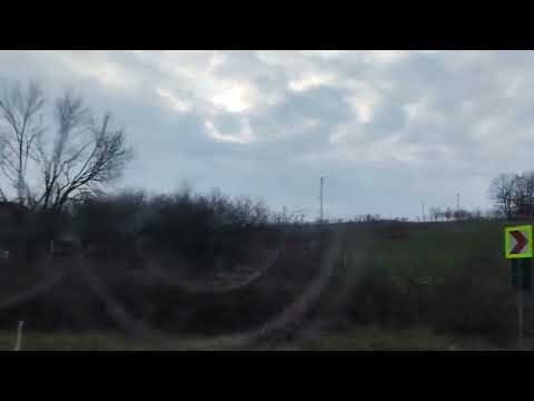 Așa se vede din autobuz fosta linie 314 Oradea Est-Holod-Vașcău între stațiile Drăgești H.M și Tășad