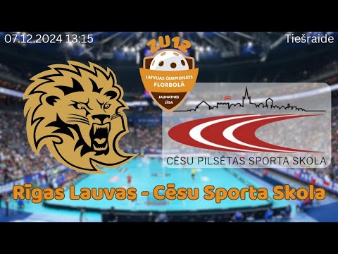 Florbols zēni U12. Rīgas Lauvas - Cēsu Pilsētas Sporta Skola. Rīgā, 07.12.2024.
