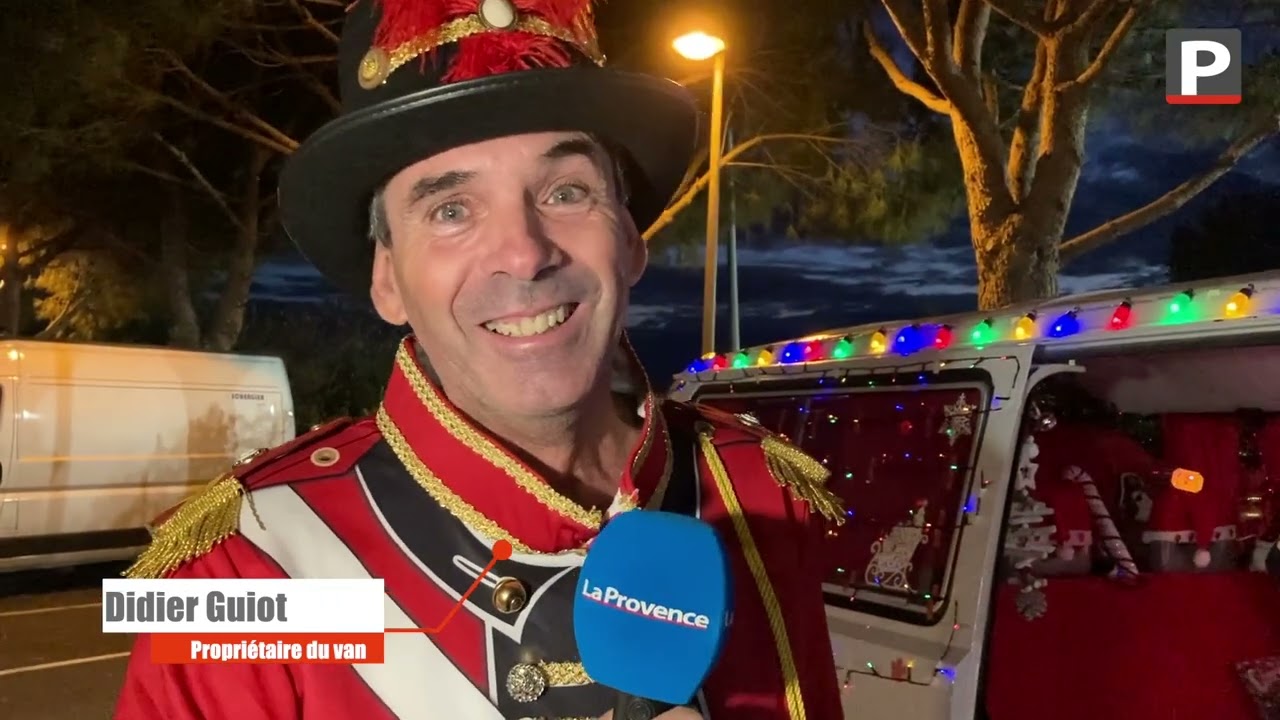 À Rognac Didier et Linda illumine les yeux des enfants avec leur van de noël