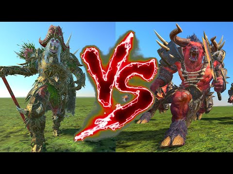 Count Noctilus VS Minotaurs of Khorne. Total War Warhammer 3
