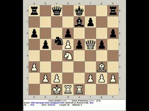 Uruci, Endrit vs Sonis, Francesco | 45th Chess Olympiad 2024, Budapest Hungary