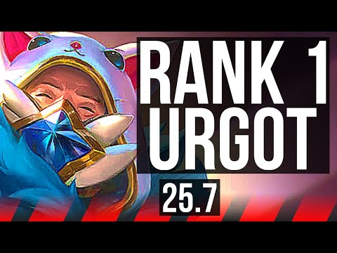 URGOT vs SYLAS (TOP) | Rank 1 Urgot, Legendary, 6 solo kills | KR Challenger | 25.7