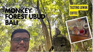 Sacred Monkey Forest Ubud Bali | Tasting Luwak coffee | EP4 | Bali Vlog | EXPLORE WITH SHENOY