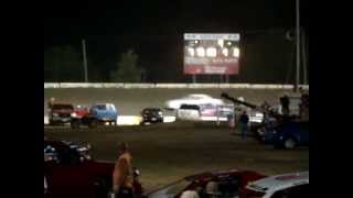 preview picture of video 'IMCA Stock Car A Feature 8-3-2012: Lisa Wagner #4T - Beatrice Speedway - Beatrice, Nebraska'