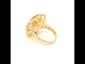 video icon number two for 14 Karat Yellow Gold Flower Ring with 1.08 Carat of Diamonds item 130-00143