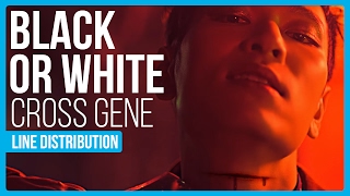Cross Gene - Black or White Line Distribution (Color Coded)
