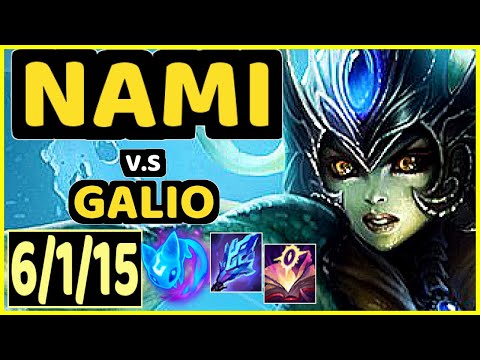 NAMI vs GALIO - 6/1/15 KDA BOTTOM SUPPORT GAMEPLAY - EUW
