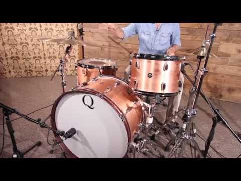 Q Drum Co Brushed Copper Drum Set (24