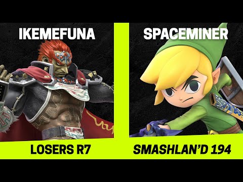 SmashLAN'd 194 Losers R7 - Ikemefuna (Ganondorf) vs SpaceMiner (Toon Link) - SSBU Tournament
